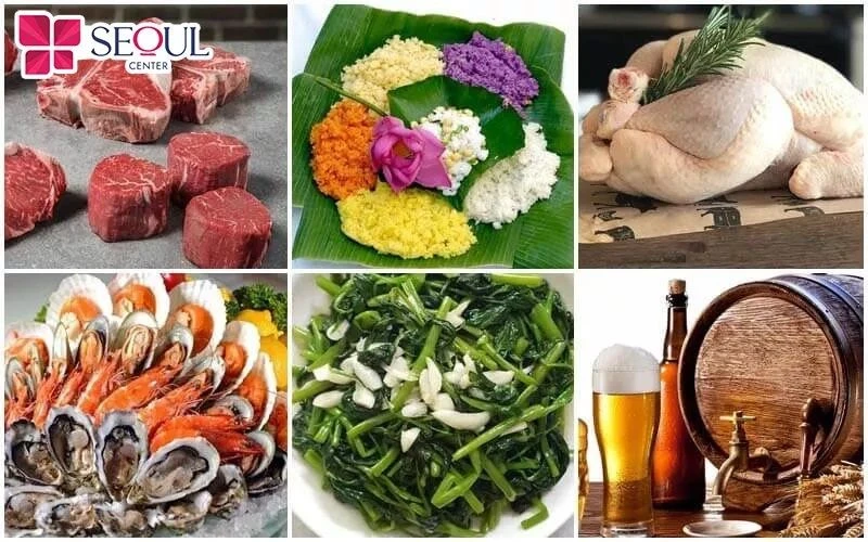 Những thực phẩm nên kiêng sau phun môi collagen