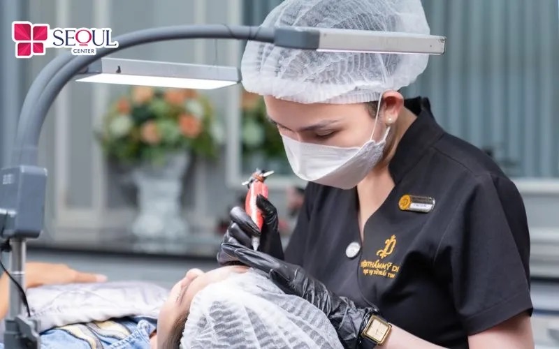 Kỹ thuật viên điêu khắc chân mày có tay nghề kém, thiếu kinh nghiệm cũng có thể gây ra tình trạng đứt sợi, mất sợi