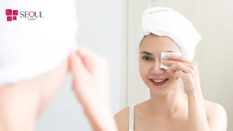 Đảm bảo giữ cho lông mày luôn sạch sẽ, khô ráo