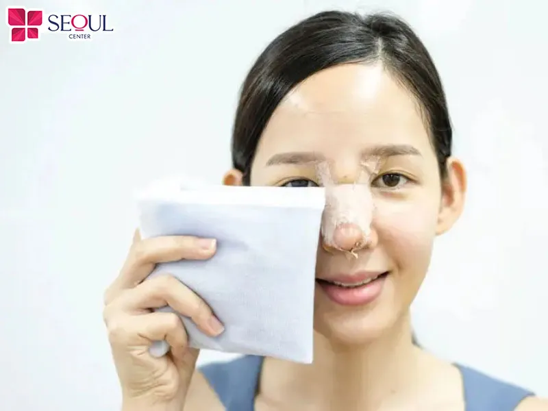 Bạn có thể chườm đá để hỗ trợ co mạch, giảm tình trạng đau nhức