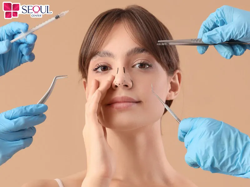 Những người có sống mũi tẹt, thấp hoặc hơi gồ ghề nên tham khảo nâng mũi để cải thiện