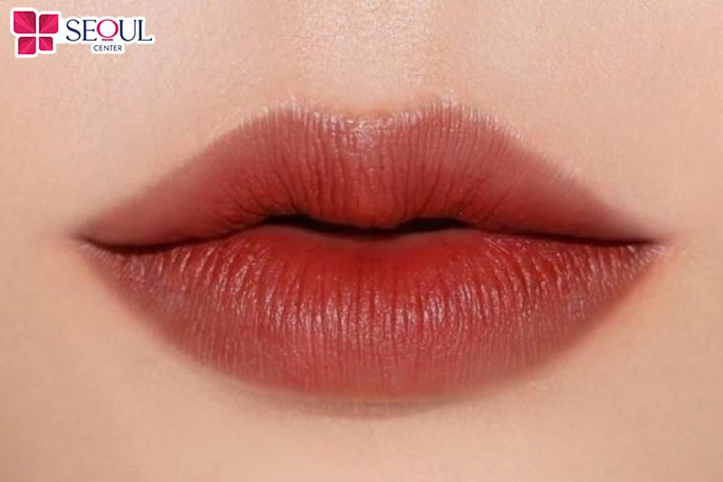 Phun môi đỏ gạch là phương pháp được nhiều bạn trẻ ưa chuộng