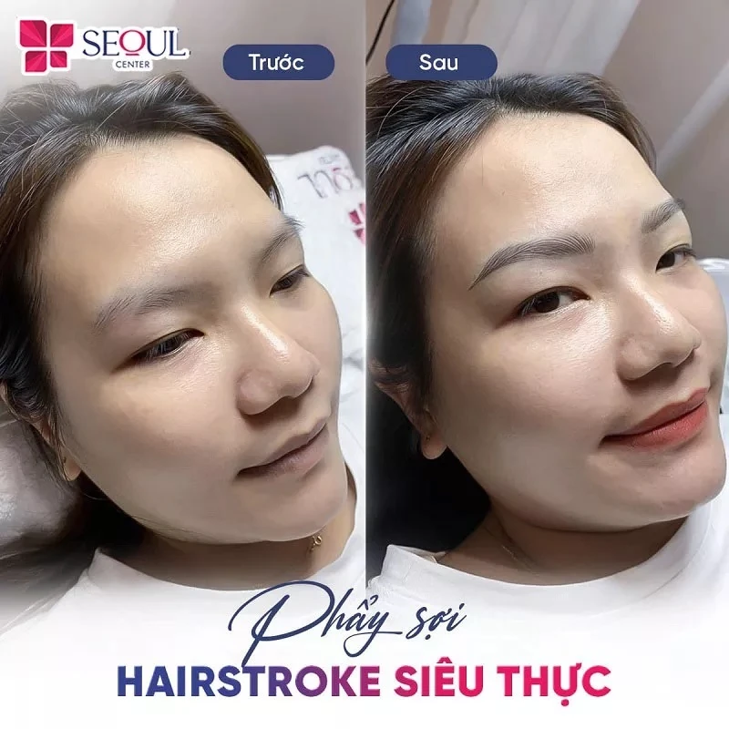 Phẩy sợi hairstroke giúp tạo ra những sợi mày siêu thực, dáng mày đẹp như thật