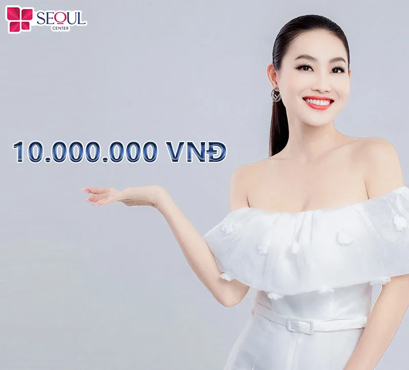 Thu gọn cánh mũi tại Seoul Center có mức giá 10 triệu đồng áp dụng cho khách hàng không sử dụng dịch vụ nâng mũi