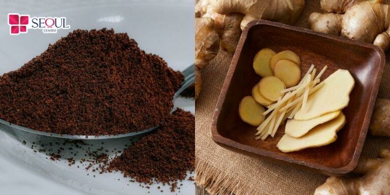 Bã cà phê và gừng khi hòa quyện sẽ tạo thành hỗn hợp giúp loại bỏ da chết, ngừa mụn, làm mịn da và nâng tông da hiệu quả