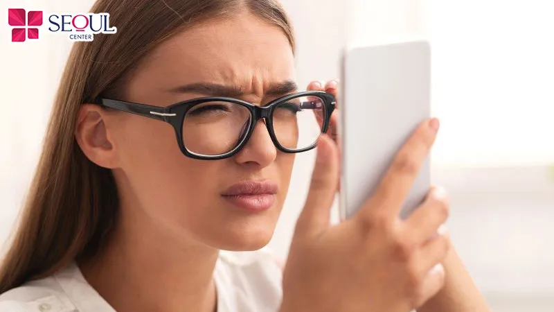 Không nên đeo kính nặng sau khi cấy mỡ trung bì mũi