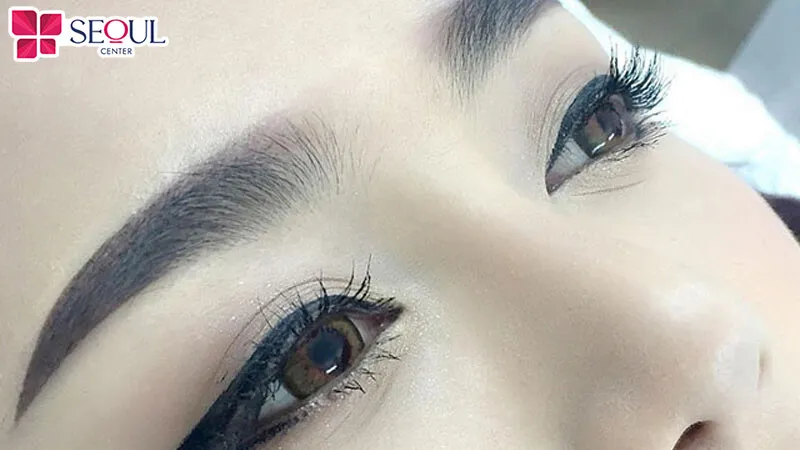 Phun lông mày tán bột sẽ lên màu đẹp sau khoảng 1 - 2 tháng