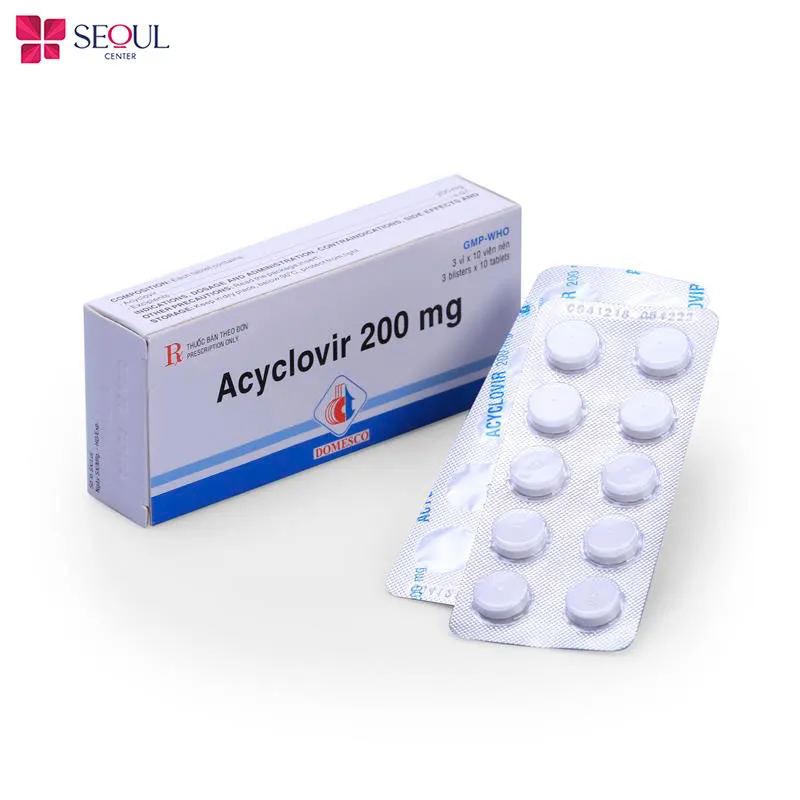 Acyclovir là loại thuốc kháng virus giúp điều trị mụn rộp do virus Herpes gây ra