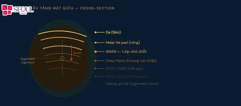 Sơ đồ giải phẫu tầng mặt giữa