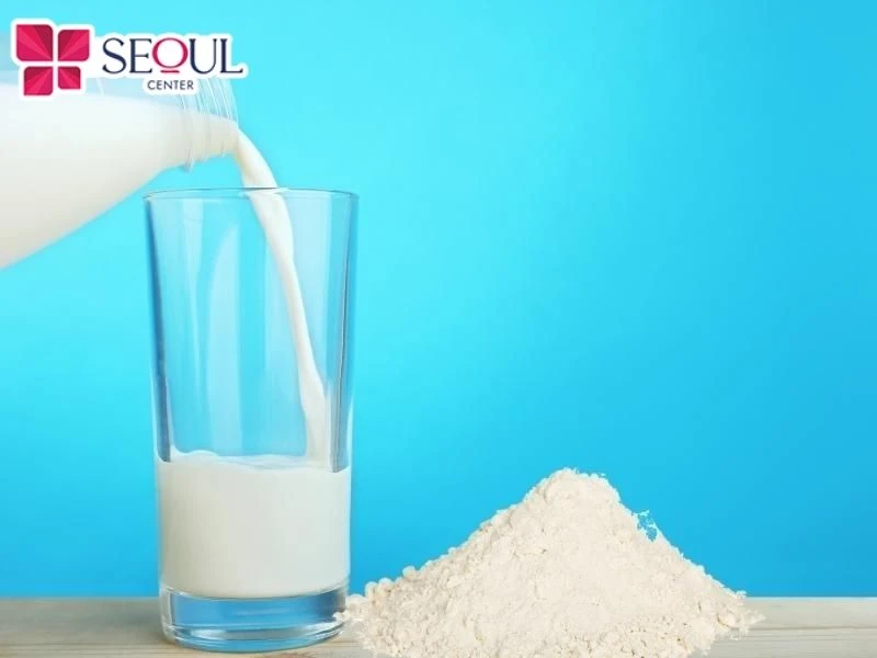 Bột ngọc trai và sữa tươi nguyên chất hòa quyện sẽ tạo thành hỗn hợp làm trắng da an toàn, hữu hiệu