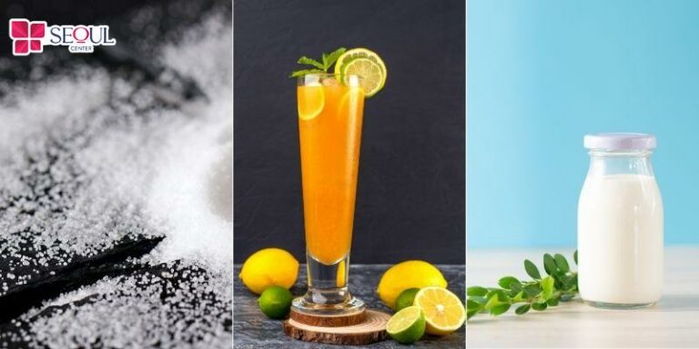 Muối ăn, cam và sữa tươi cung cấp lượng lớn vitamin E cần thiết cho làn da