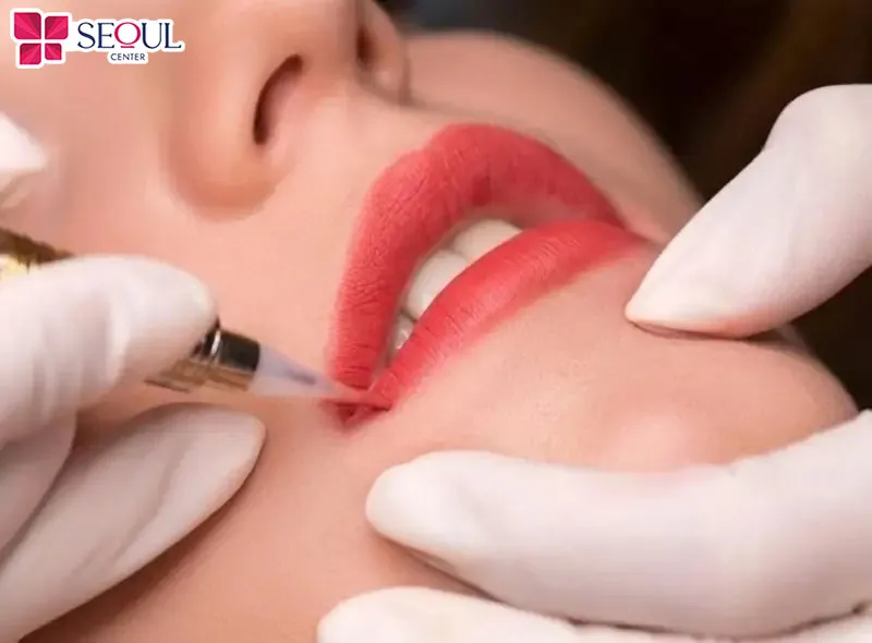 Sau khi dặm, môi sẽ lên màu sau khoảng 1-2 tuần