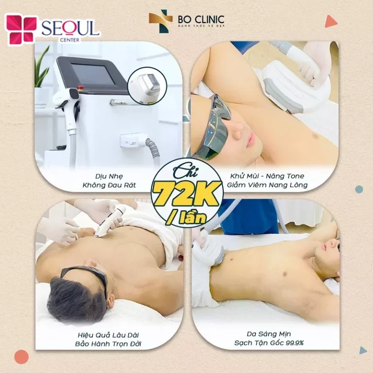 Triệt lông tại Bo Clinic & Spa được rất nhiều chàng trai ưa chuộng sử dụng