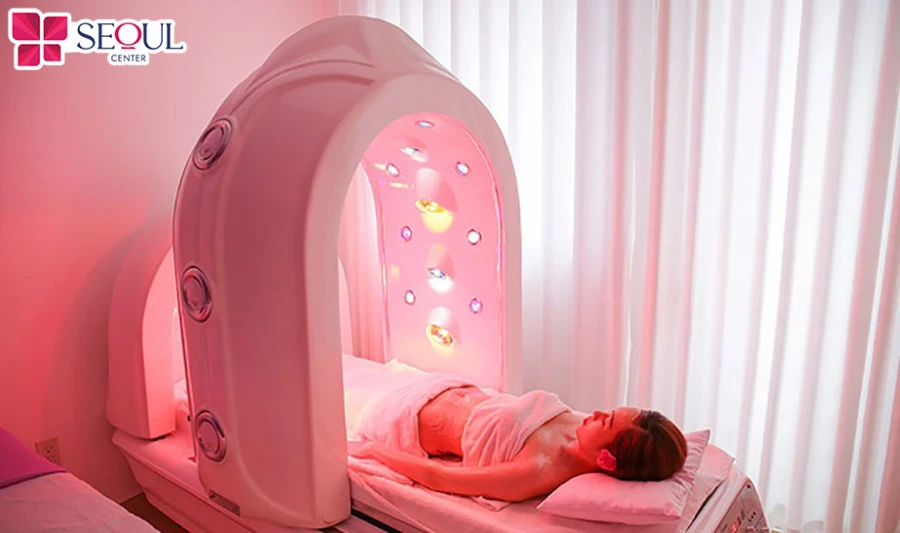 Tắm trắng phi thuyền hồng ngoại giúp mở nang lông, tăng khả năng hấp thụ dưỡng, giúp da trắng sáng và mềm mịn.