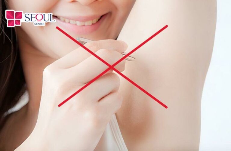 Nhổ lông sau khi triệt làm tổn thương da và giảm hiệu quả của máy triệt lông công nghệ cao