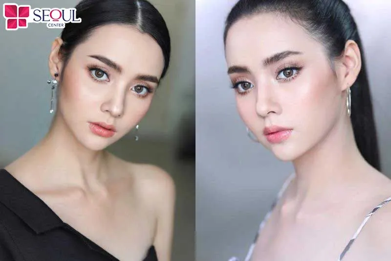 Lông mày Thái có đầu hơi ngang, đuôi cao và cong nhẹ, giúp khuôn mặt tròn trông trẻ trung, cá tính và rõ nét hơn