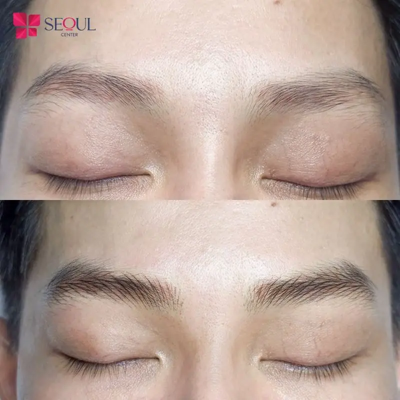 Hình ảnh sợi mày được khắc tỉ mỉ mềm mại giống như lông mày thật
