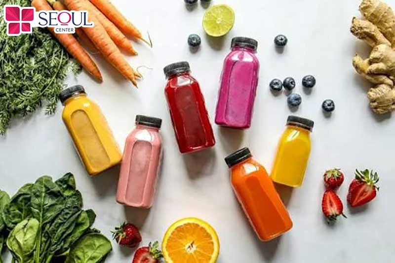 Uống nước lọc, nước trái cây để tăng lưu thông khí huyết, phục hồi vết thương nhanh