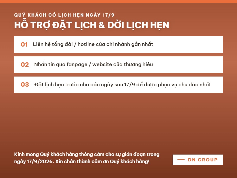 Các chi nhánh sẽ hoạt động lại từ ngày 18/9/2026