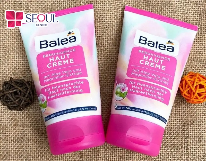 Sự kết hợp giữa Pro-Vitamin B5, nha đam và Allantoin giúp Balea Beruhigende Hautcreme phù hợp với bước chăm sóc làn da sau tẩy lông.