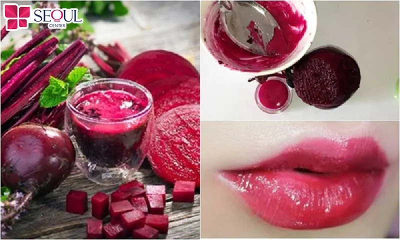 Củ dền khi làm son sẽ cho ra màu đỏ hồng tự nhiên phù hợp với nhiều loại da