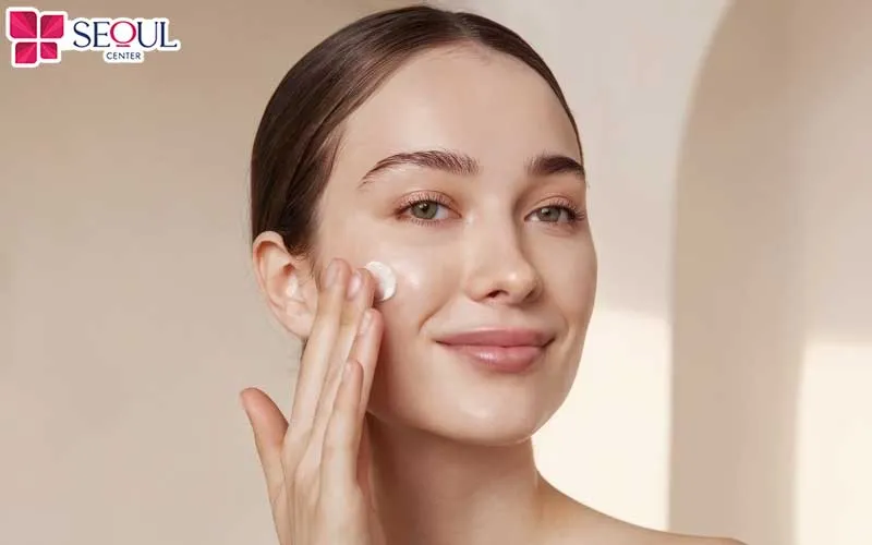 Bôi kem dưỡng ẩm đầy đủ và bảo vệ da toàn diện trước các tác động tiêu cực từ môi trường khi chăm sóc da tại nhà