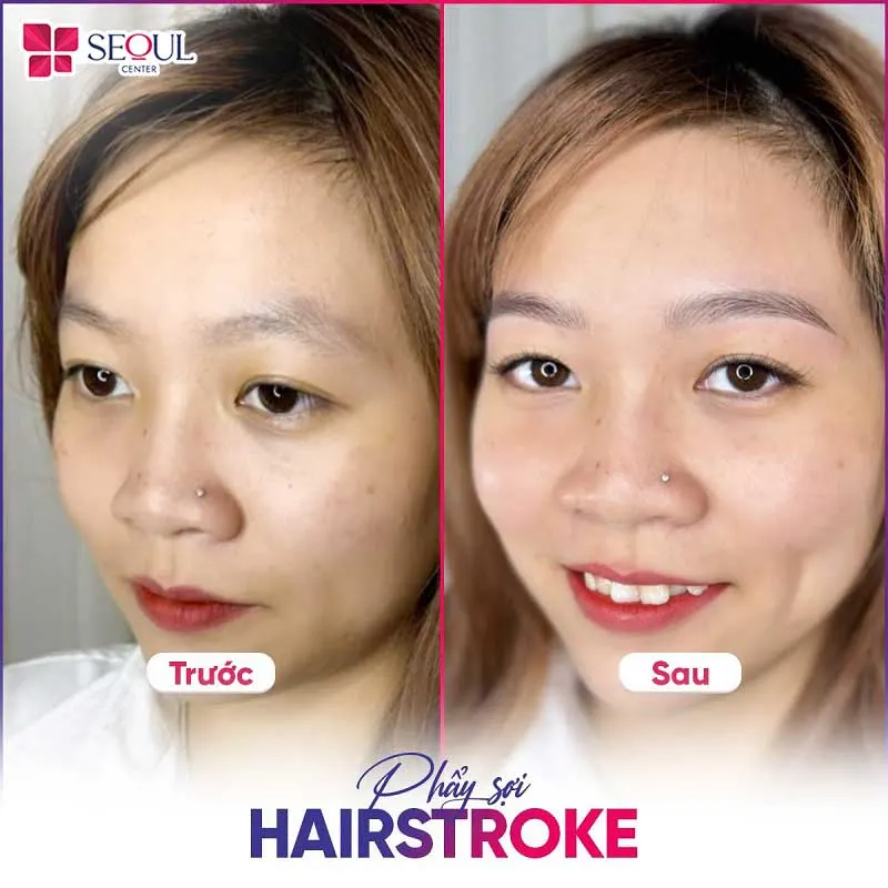 Dáng mày Hairstroke giúp cô gái sở hữu dáng mày đẹp tự nhiên, gương mặt cũng nhờ vậy mà trẻ trung, tươi tắn hơn