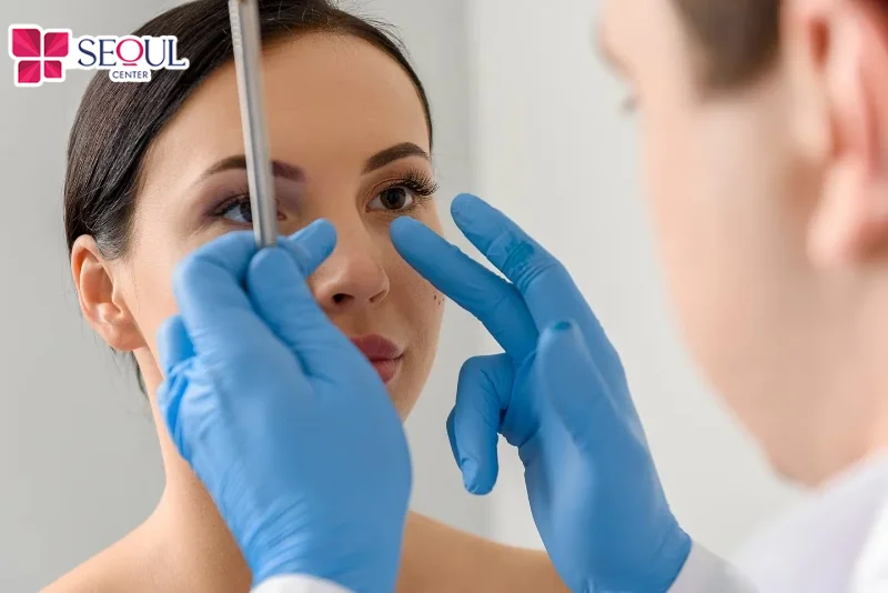 Thảo luận với bác sĩ nếu mũi mất cân xứng, hài hòa sau khi nâng mũi