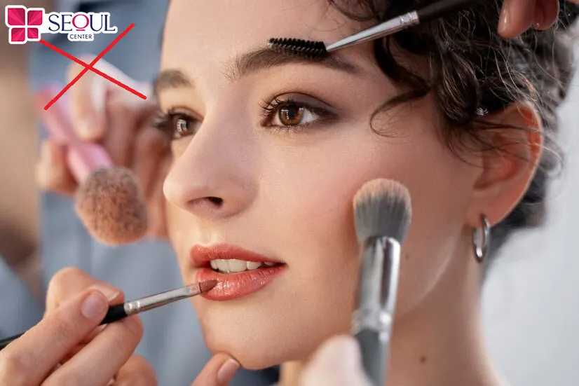 Sau khi tiêm Intafill Căng Bóng da nên hạn chế trang điểm để tránh nhiễm trùng