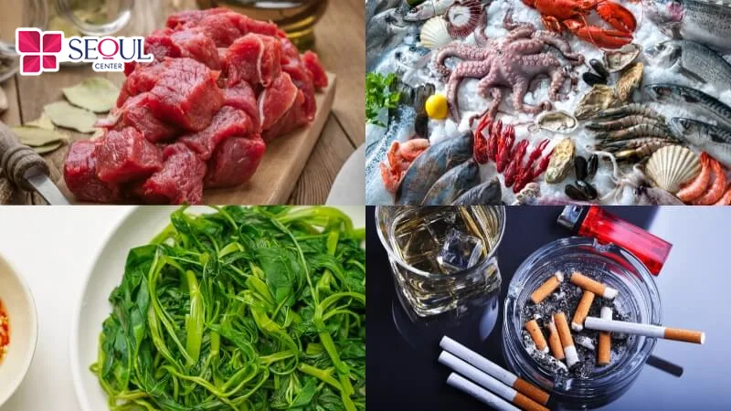 Những thực phẩm cần kiêng sau khi Nâng Cung Chân Mày