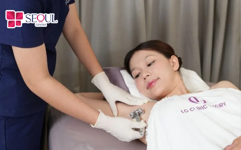 Lg Clinic sở hữu quy trình triệt lông chuẩn y khoa với cơ chế làm lạnh âm 8 độ C