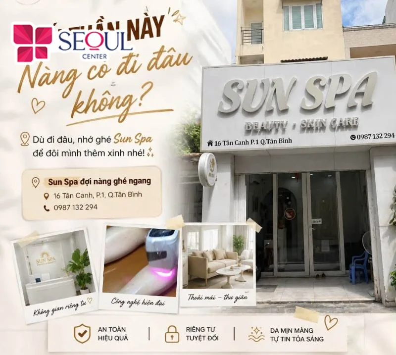 Sun Spa chú trọng không gian riêng tư kết hợp công nghệ hiện đại, mang đến trải nghiệm triệt lông thoải mái cho khách hàng.