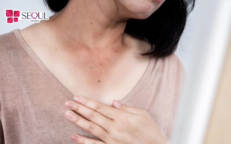 Người có vùng cổ thâm nám và không đều màu với vùng da xung quanh có thể cân nhắc thực hiện Laser Fractional