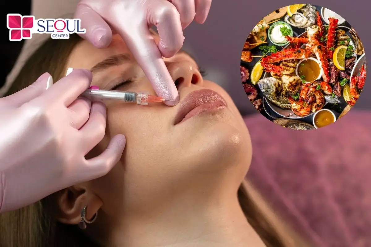 Tiêm filler có được ăn hải sản không? Không nên ăn hải sản, vì chúng có thể gây dị ứng, kích ứng tại điểm tiêm