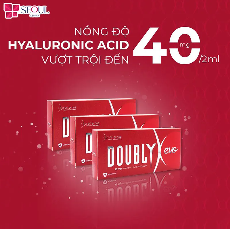 Trẻ hóa Neo Doublyx Evo là một liệu pháp Skin Booster sử dụng HA nguyên chất không liên kết chéo nồng độ 40mg/2ml đưa vào ra giúp cấp ẩm sâu, kích thích tăng sinh collagen, tái cấu trúc nền