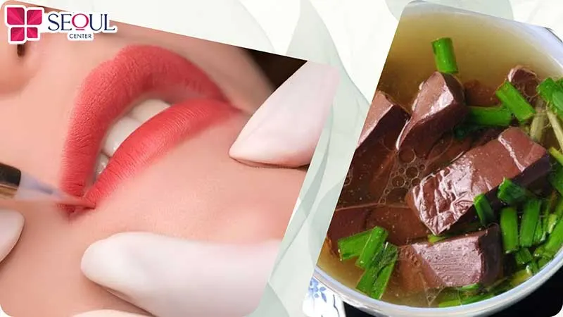 Bạn có thể ăn tiết lợn luộc chín để hỗ trợ vết thương trên môi nhanh lành