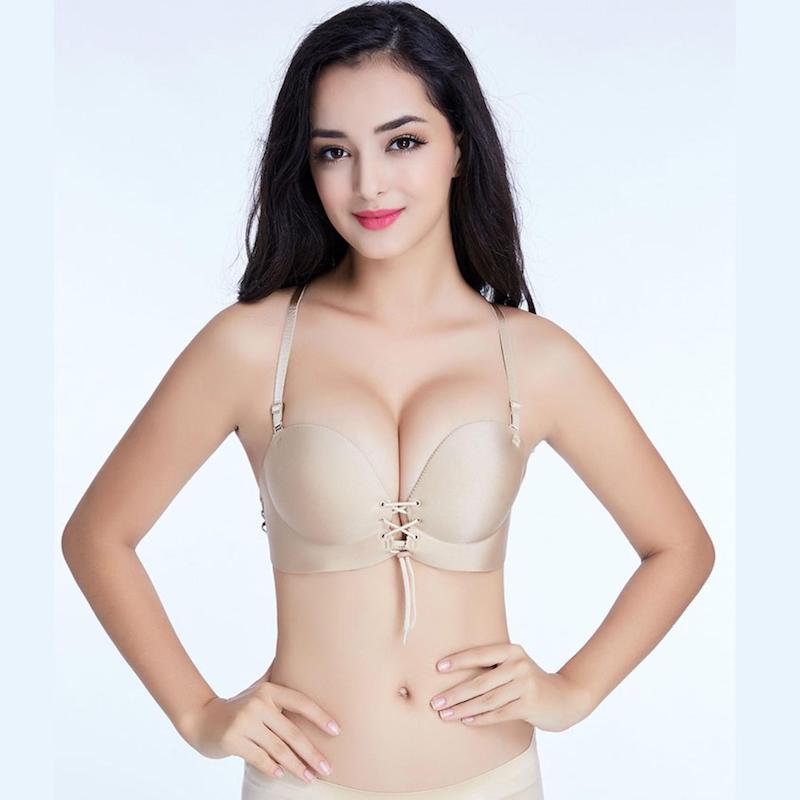 Mẫu áo nâng ngực tạo khe có dây rút