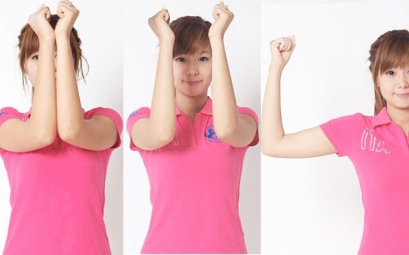 Bài tập ép tay dễ thực hiện cho hiệu quả tăng vòng 1 đáng kể