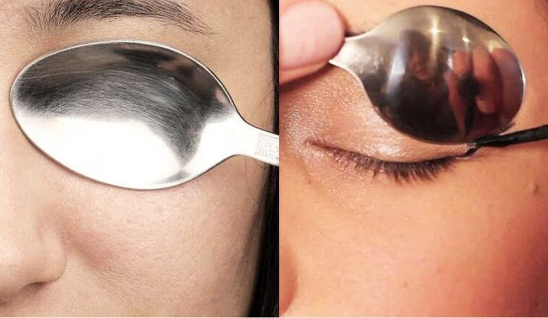 Dùng muỗng lạnh trị bọng mắt đem lại hiệu quả cao