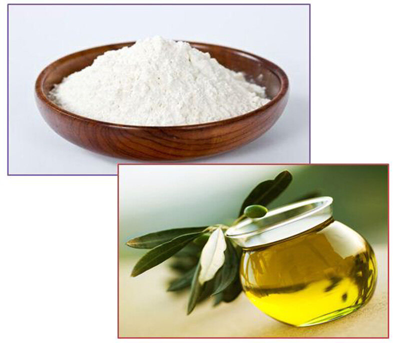 Dưỡng da bằng dầu oliu và cám gạo