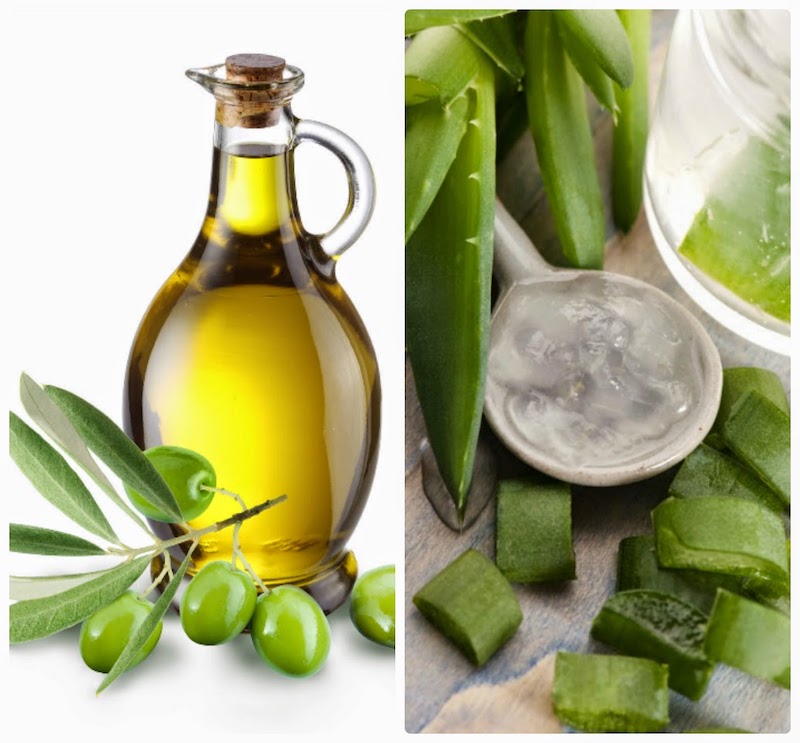 Dưỡng da mặt bằng dầu oliu và nha đam