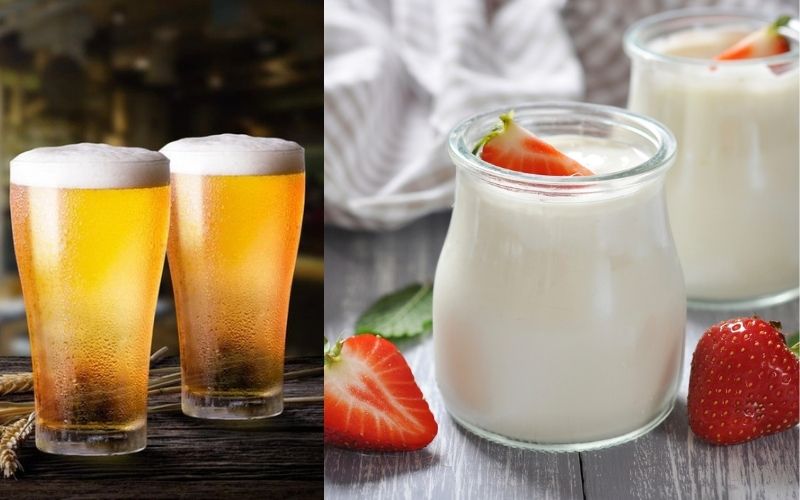 Dưỡng tóc mềm mượt, suôn tự nhiên bằng bia, sữa chua, dâu tây