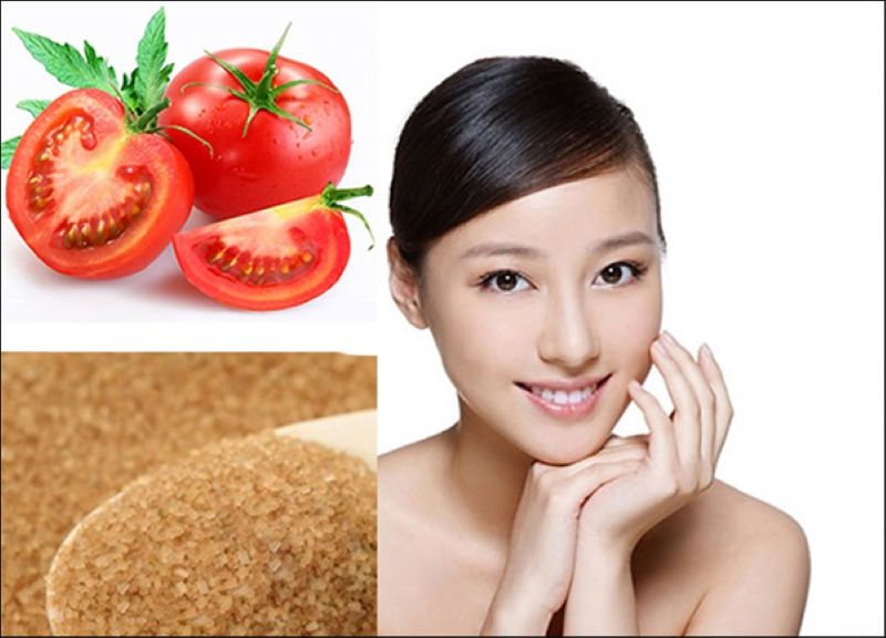 Làm trắng da bằng cà chua và đường nâu