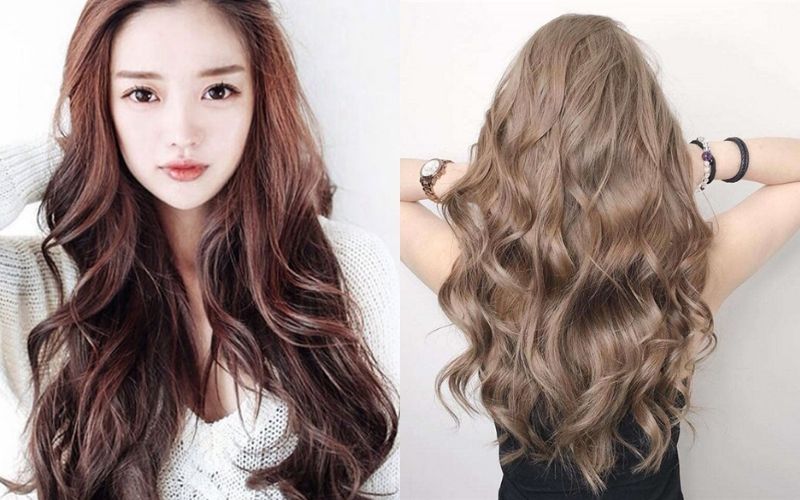 Tóc dài uốn xoăn dịu dàng để Tóc uốn đẹp mà không bị già