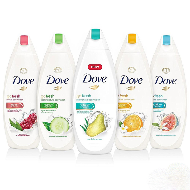 Bộ sản phẩm sữa tắm dưỡng thể trắng da thơm lâu Dove Go Fresh