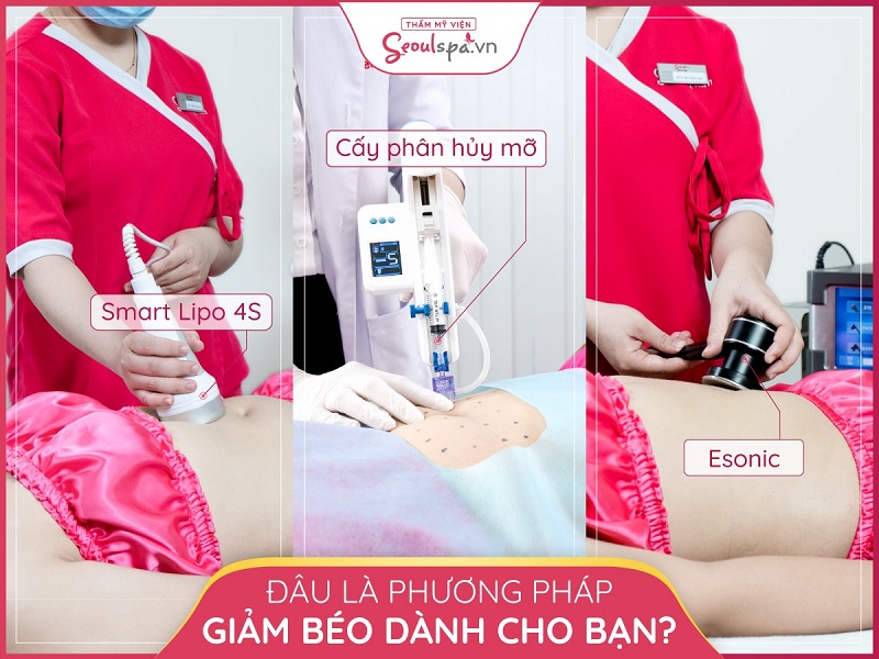 Tại Seoul Spa có đến 3 phương pháp giảm béo an toàn cho bạn lựa chọn