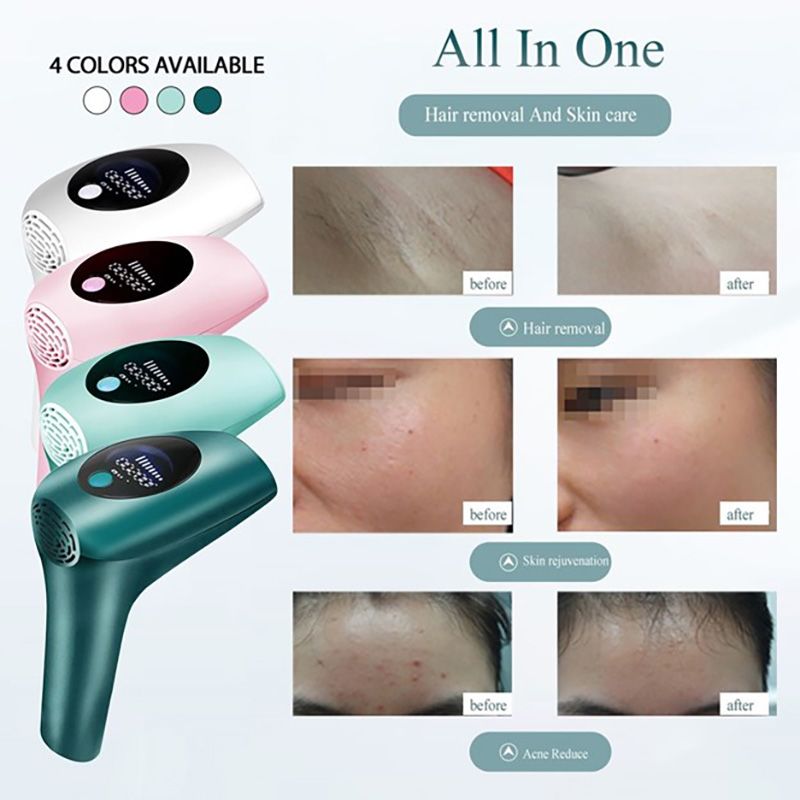 Máy triệt lông mini cầm tay có đa dạng màu được tích hợp công dụng 3 trong 1
