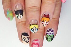17 mẫu nail hoạt hình đơn giản và dễ thương nhất cho nàng 21 Những mẫu nail hoạt hình đơn giản