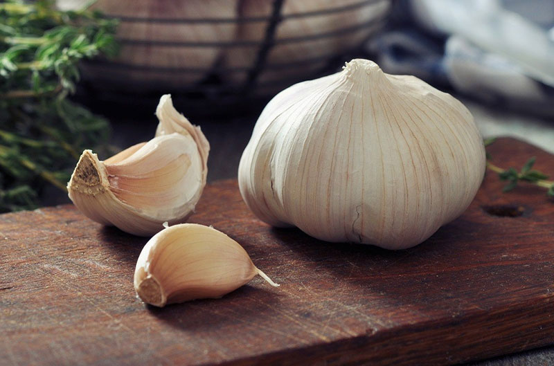 Tỏi giúp tiêu cồi và đẩy nhân mụn chai hiệu quả
