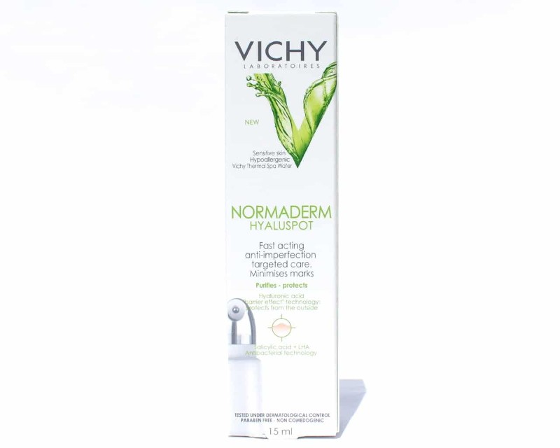 Giải quyết tình trạng da mặt đột nhiên nổi nhiều mụn đỏ bằng Vichy Hyaluspot Fast Acting Anti Imperfection Targeted Care